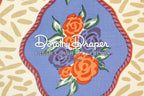 Cote D’ Azur Slate Blue/Peach Fabric