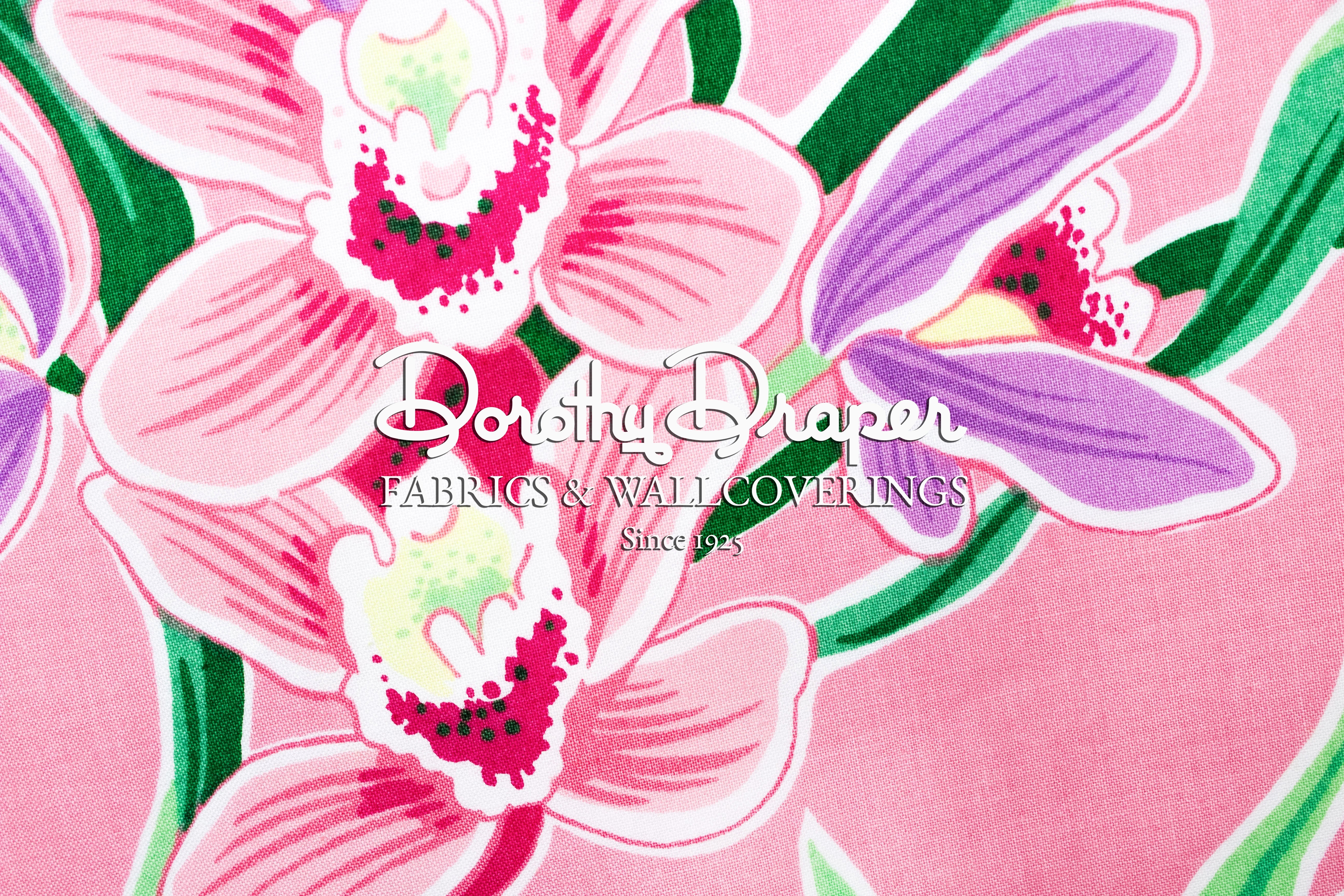 Cymbidium Orchid Pink Fabric