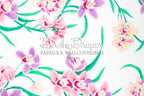 Cymbidium Orchid White Fabric