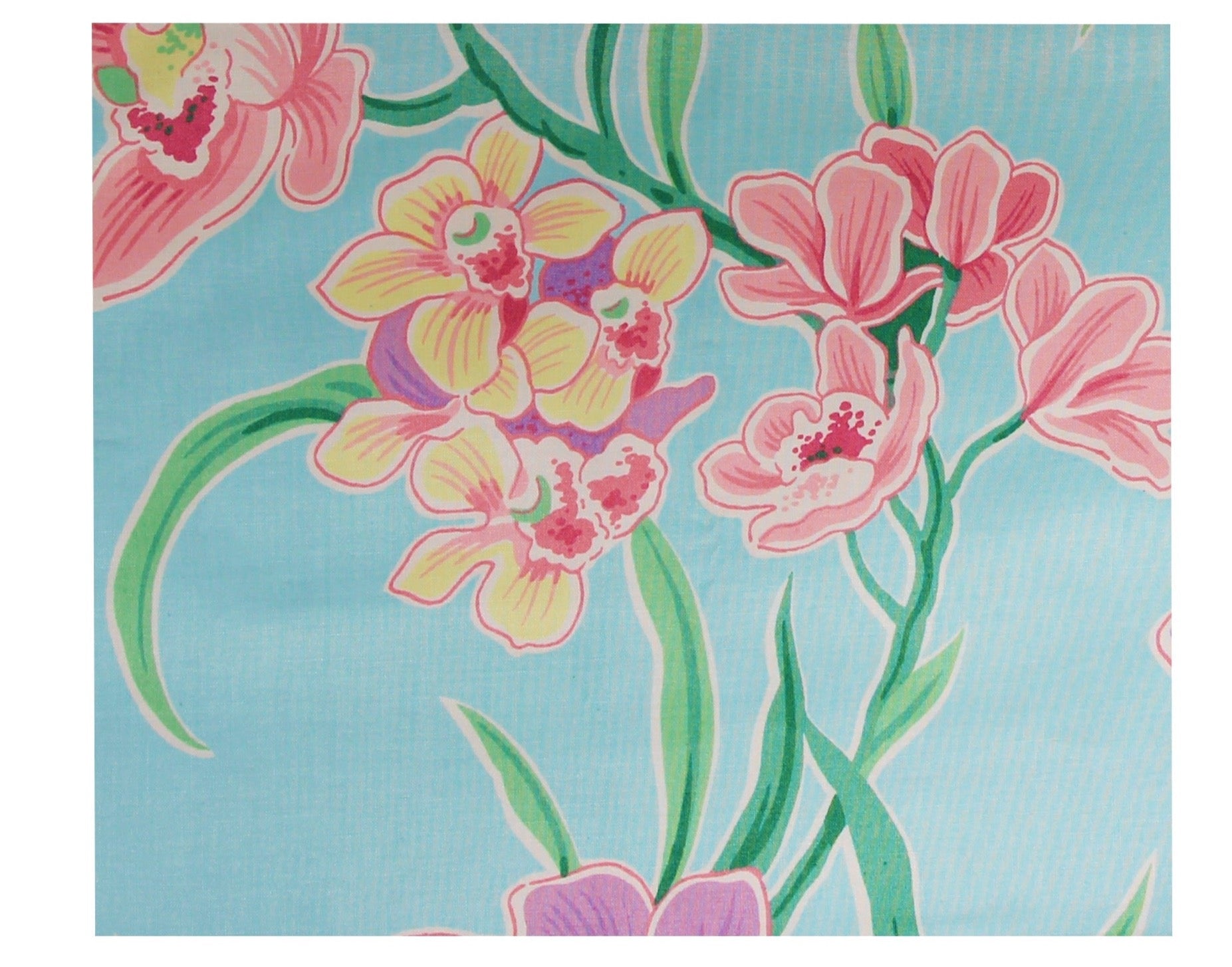 Set of 4 Napkins - Orchid - Aqua - Carleton Varney