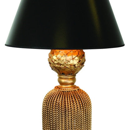 Large Tassel Table Lamp - Gold Finish - Carleton Varney