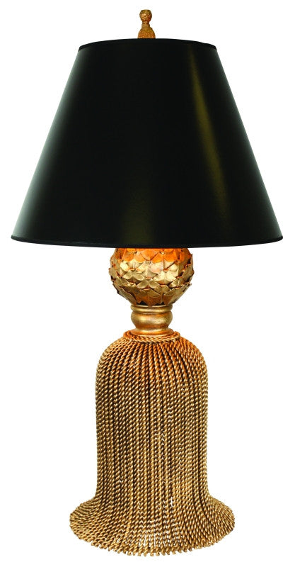 Large Tassel Table Lamp - Gold Finish - Carleton Varney