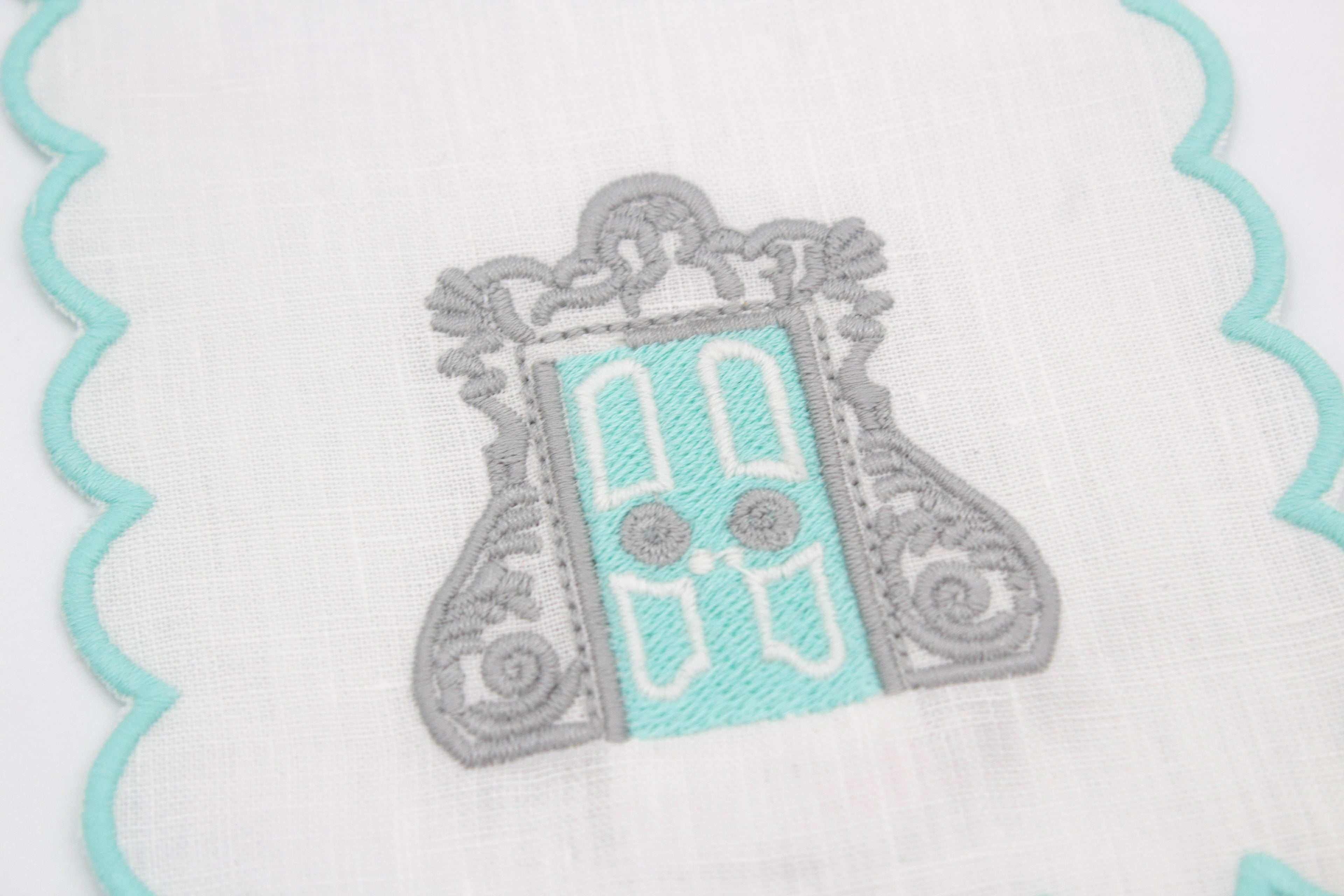 Cocktail Napkin - Embroidered Dorothy's Door