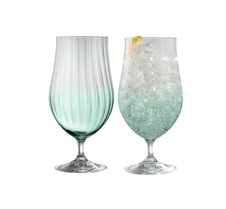 Monte Carlo Aqua Beverage Glasses, Pair