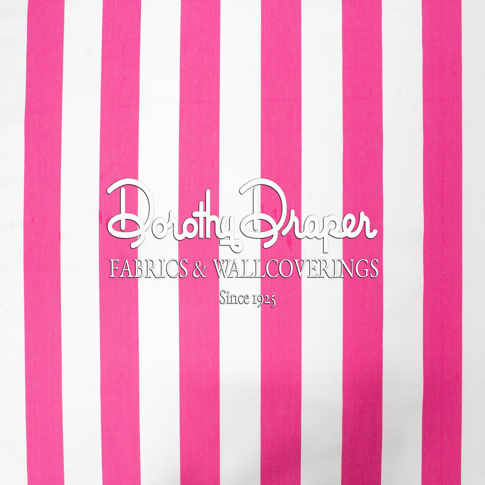 Draper Stripe Hot Pink Fabric