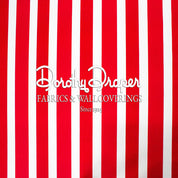 Draper Stripe Red Fabric