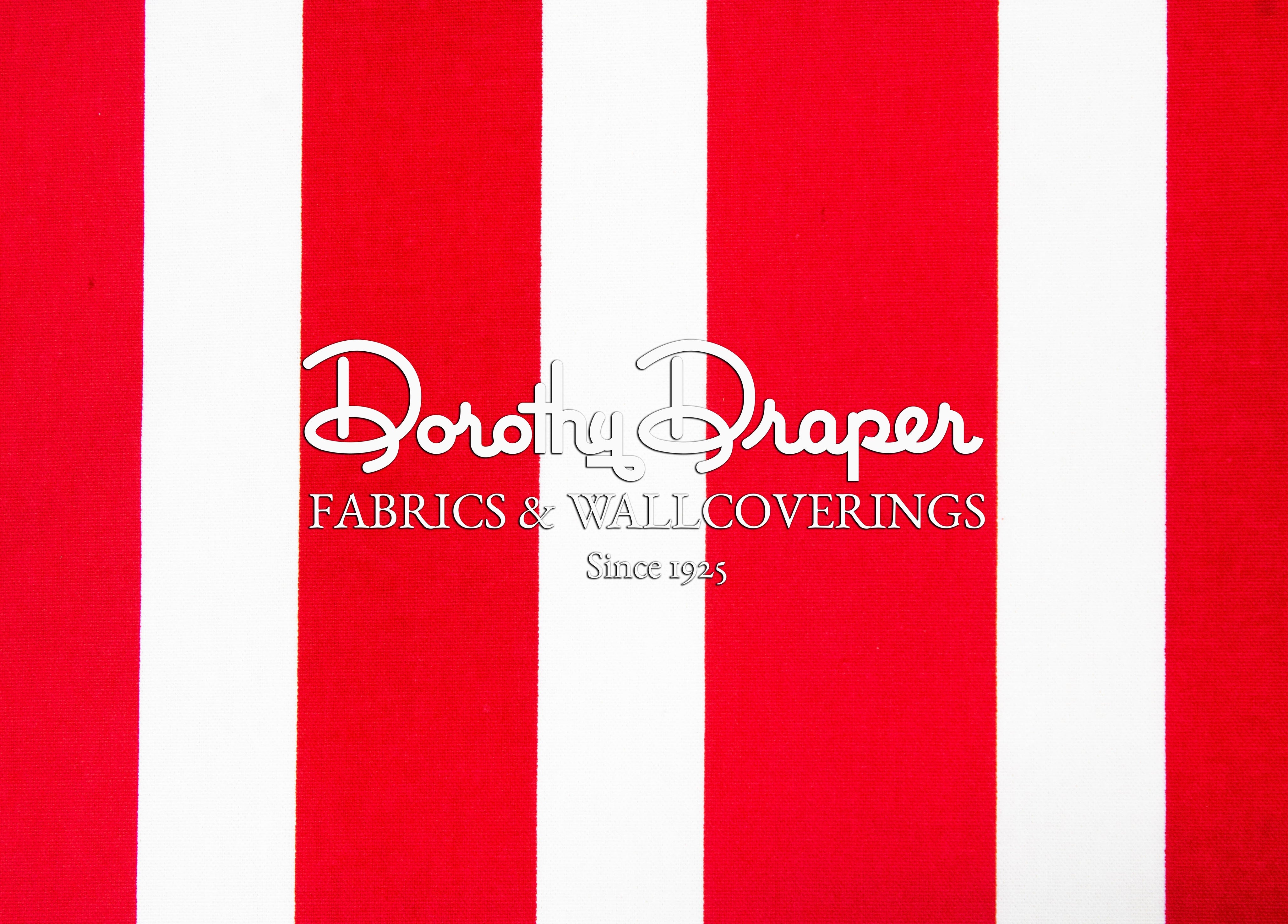 Draper Stripe Red Fabric