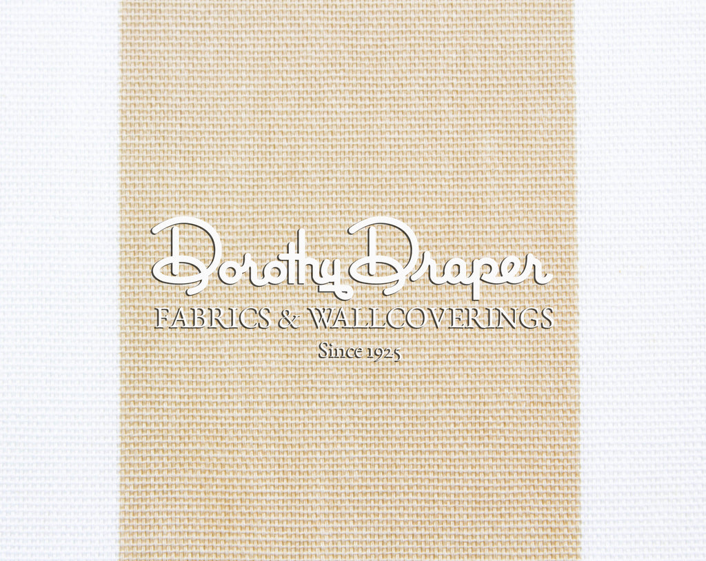 Draper Stripe Tan Fabric