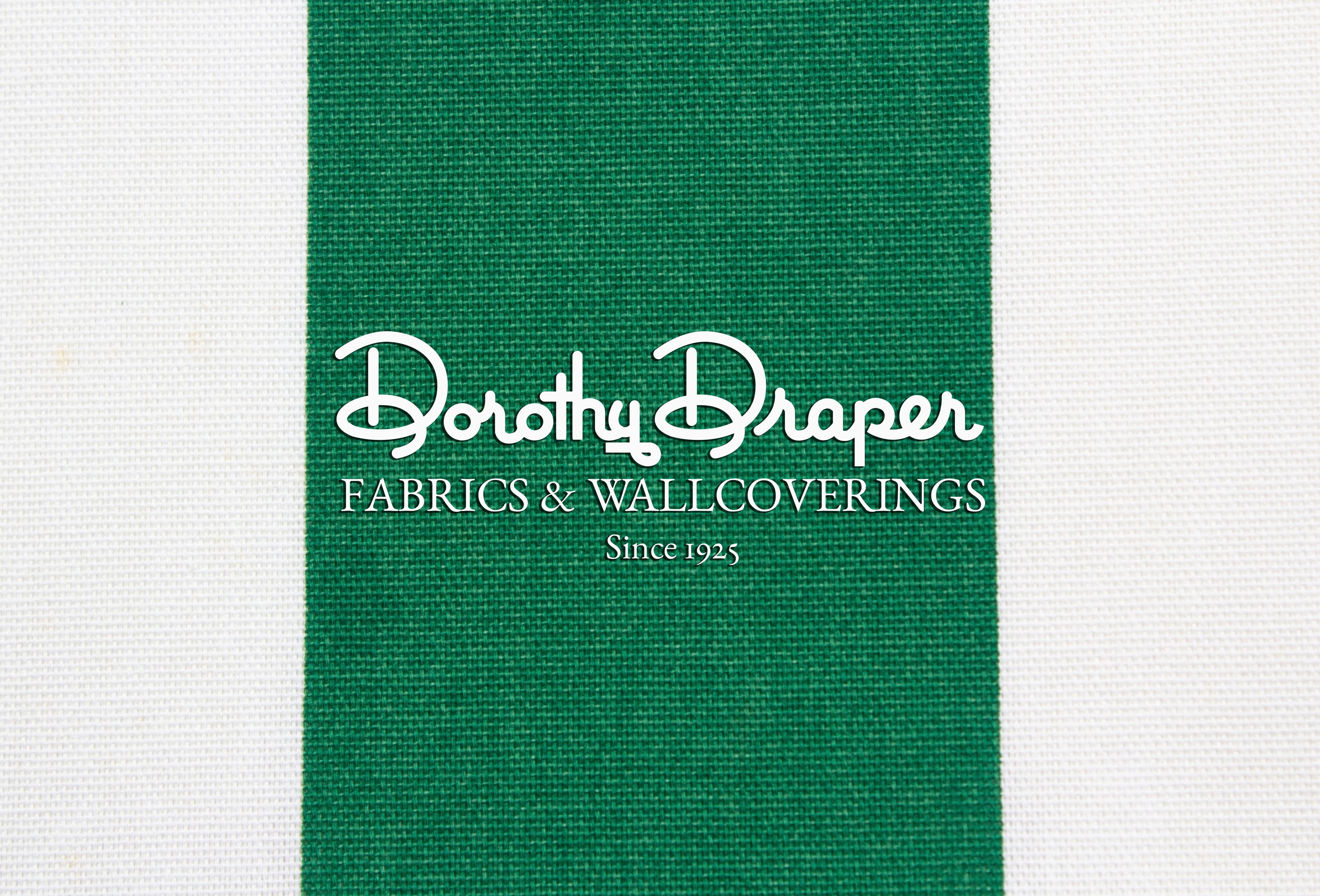 Draper Stripe Tennis Green Fabric