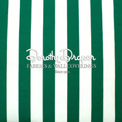 Draper Stripe Tennis Green Fabric
