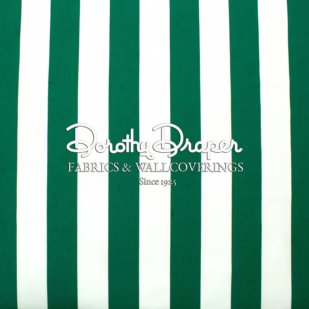 Draper Stripe Tennis Green Fabric
