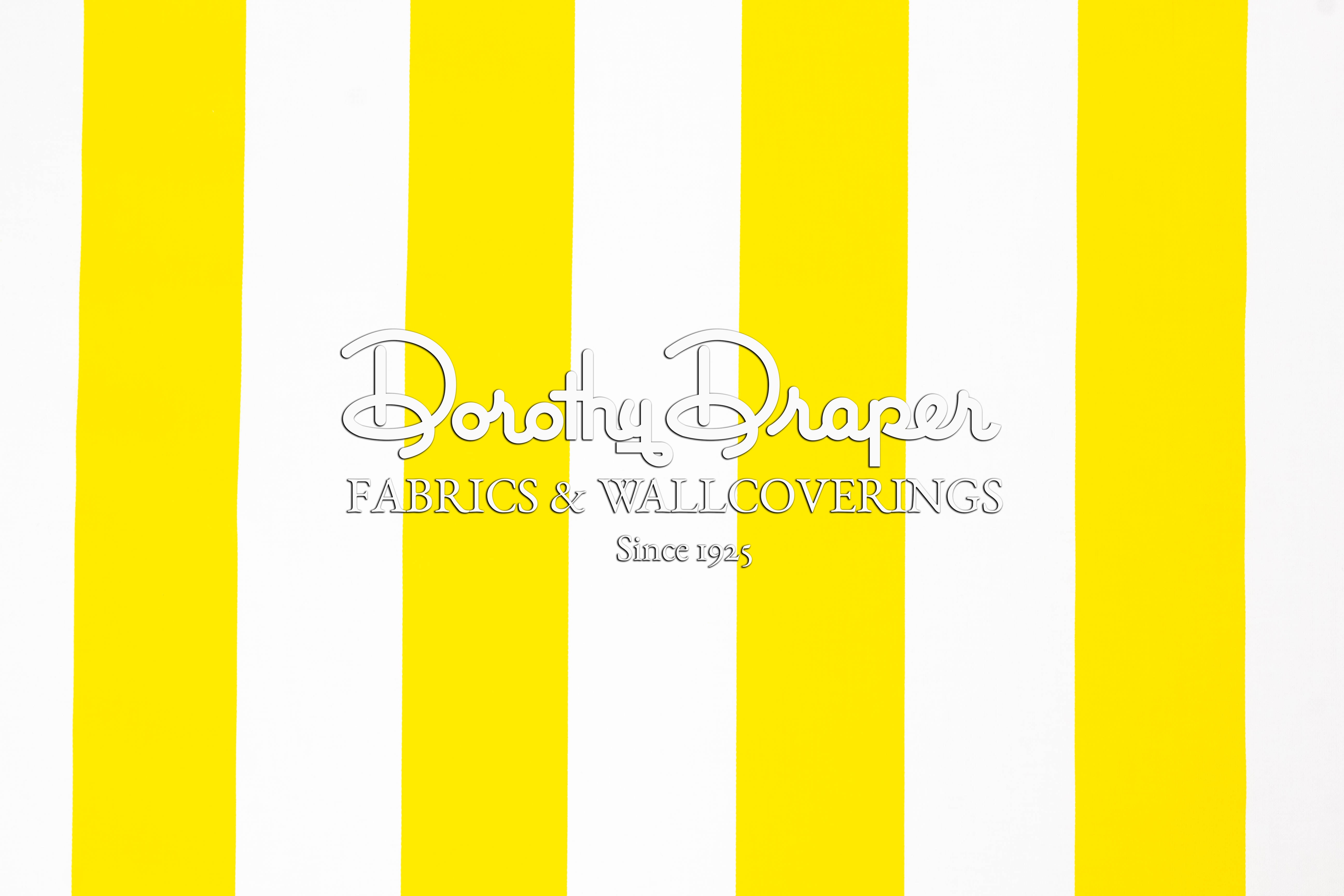 Draper Stripe Bright Yellow Fabric