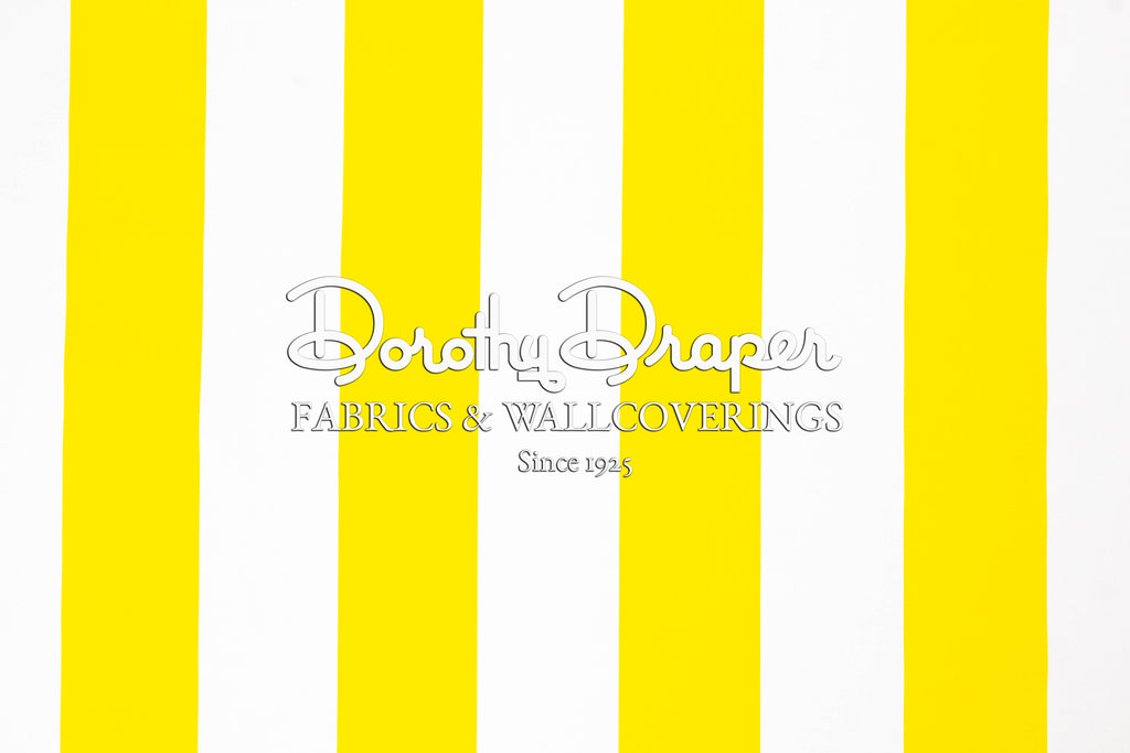 Draper Stripe Bright Yellow Fabric