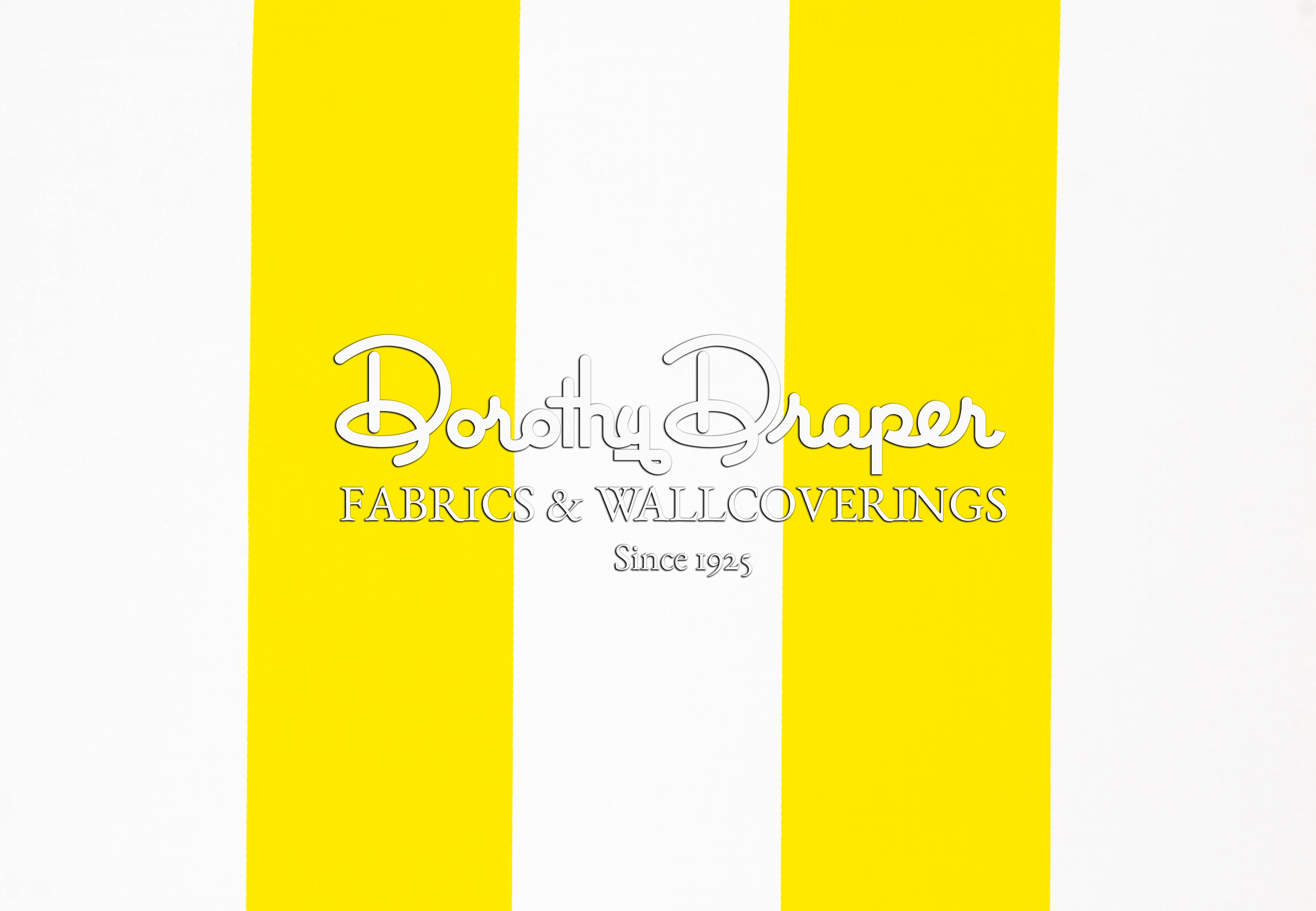 Draper Stripe Bright Yellow Fabric