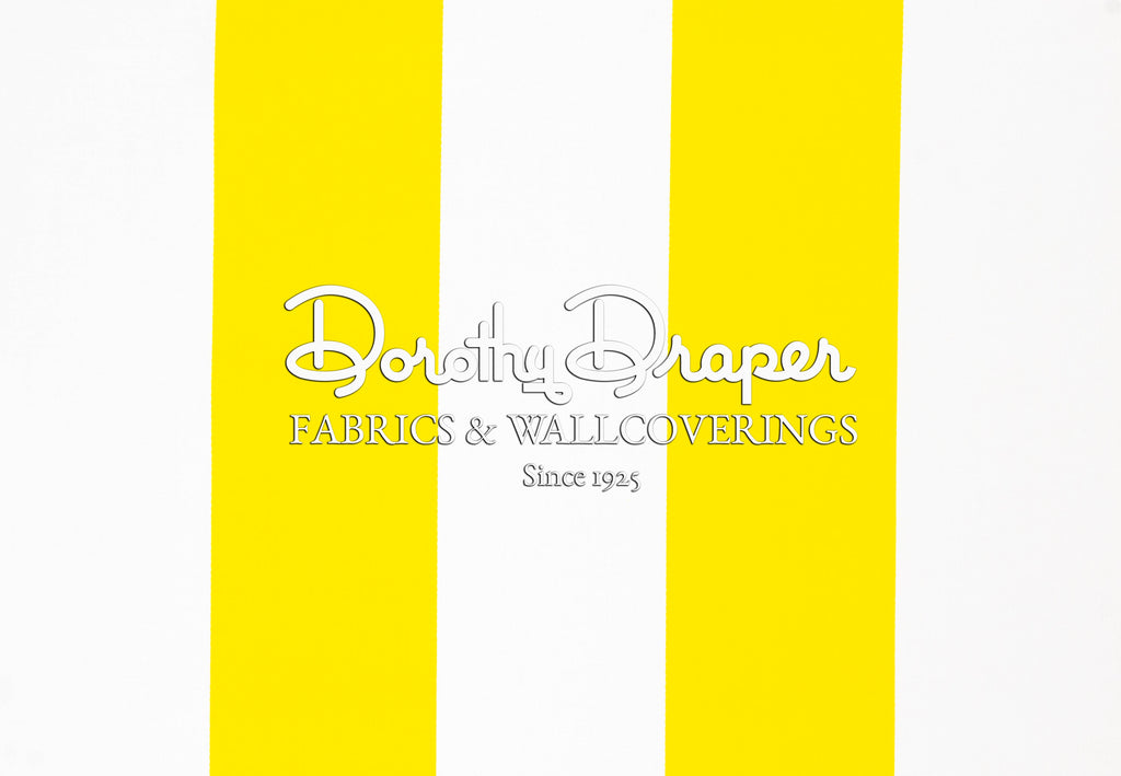 Draper Stripe Bright Yellow Fabric