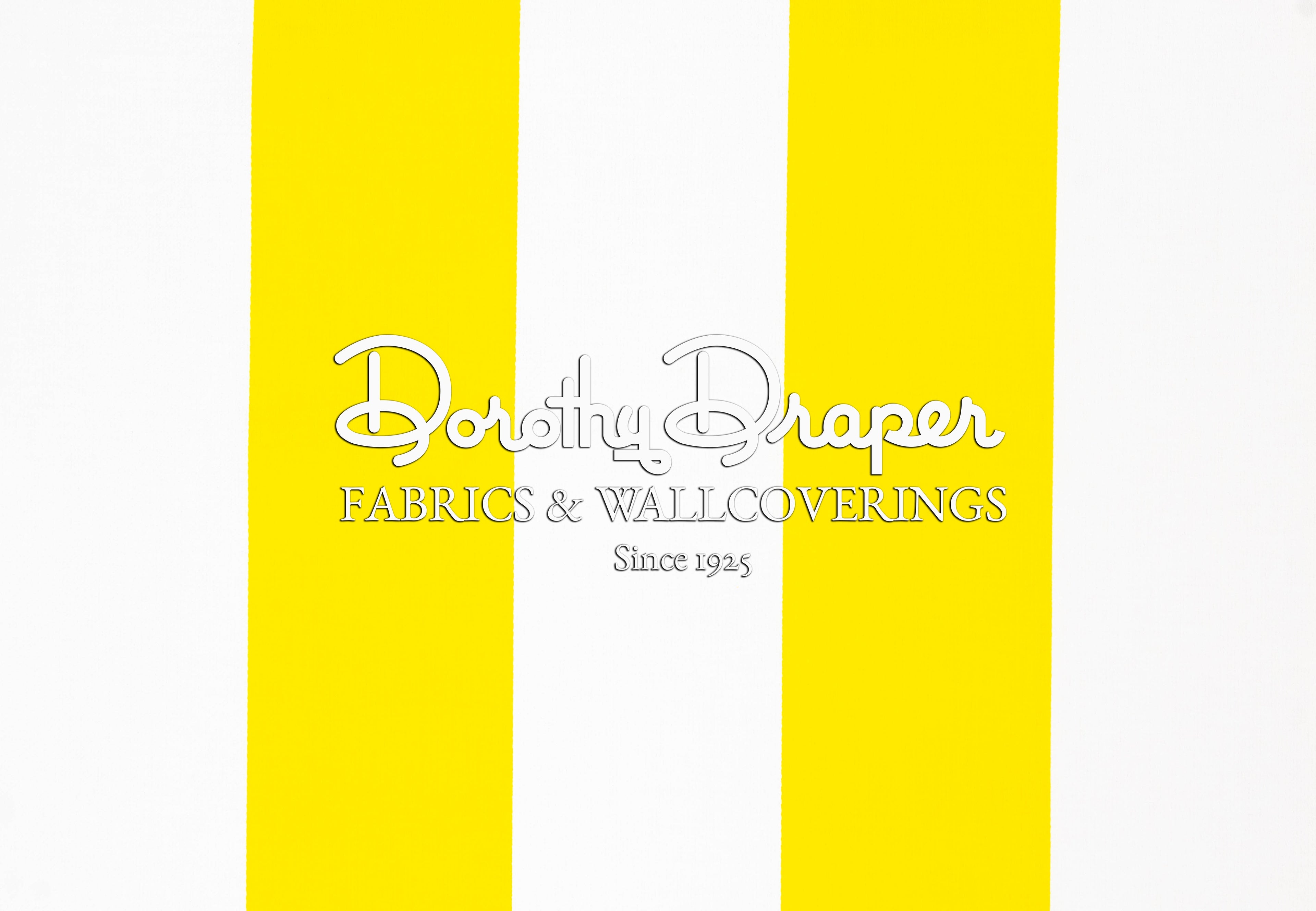 Draper Stripe Bright Yellow Fabric