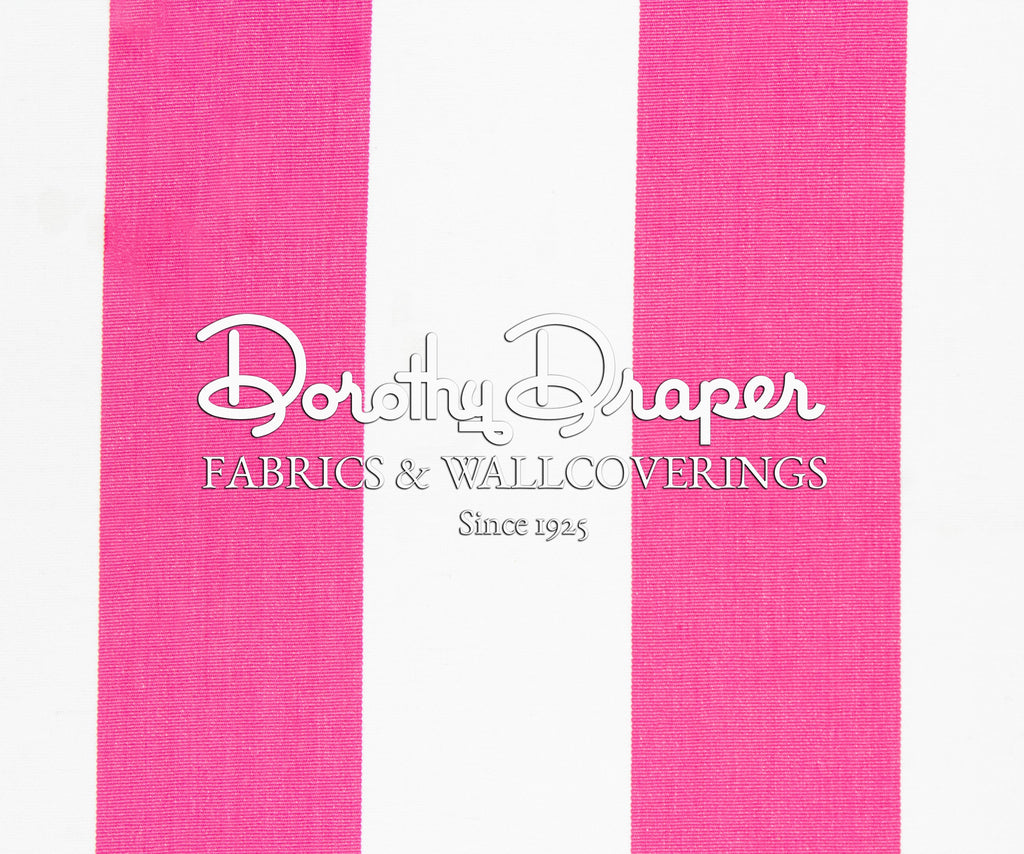 Draper Stripe Hot Pink Fabric