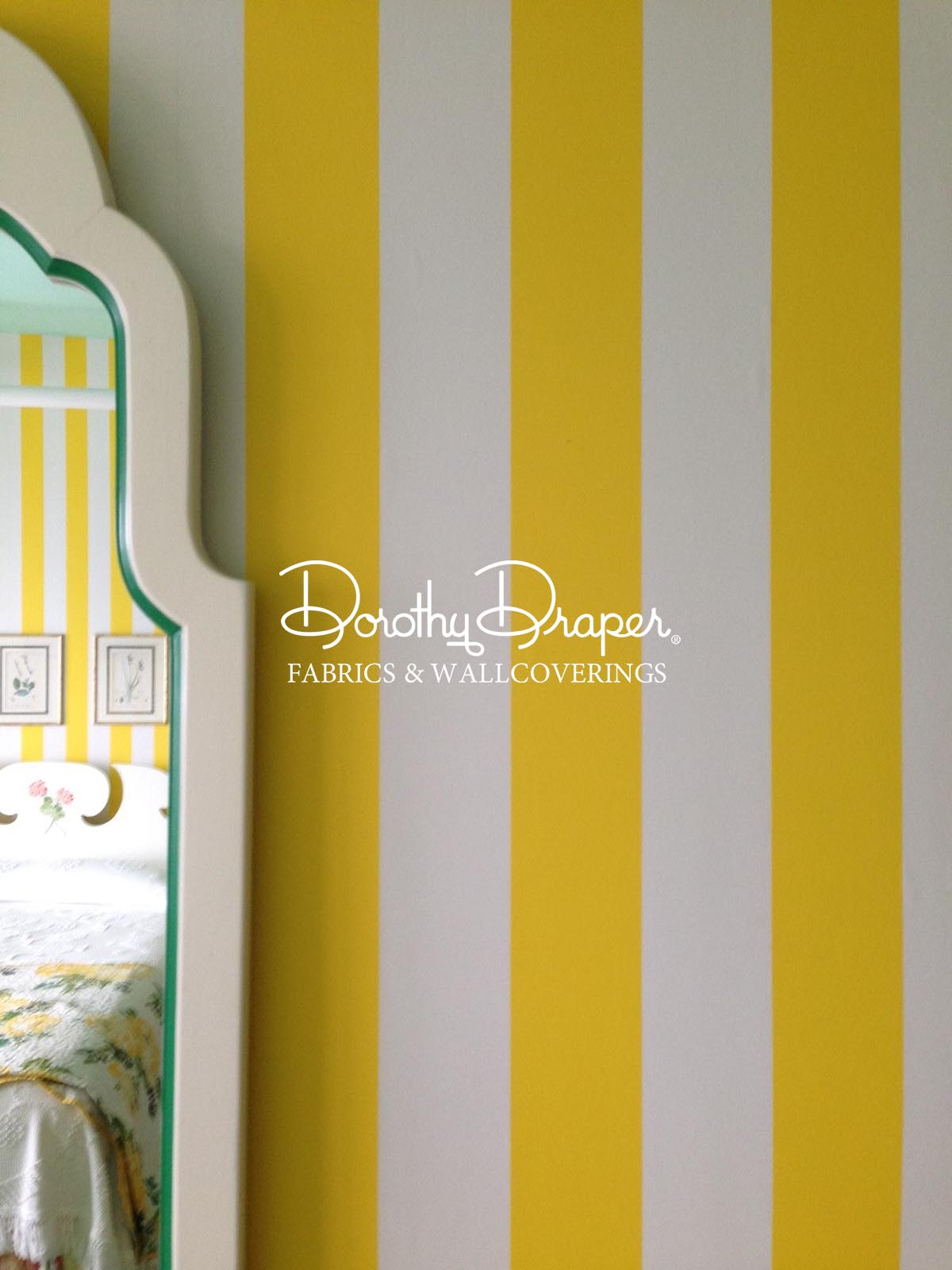 Draper Stripe Bright Yellow Wallpaper