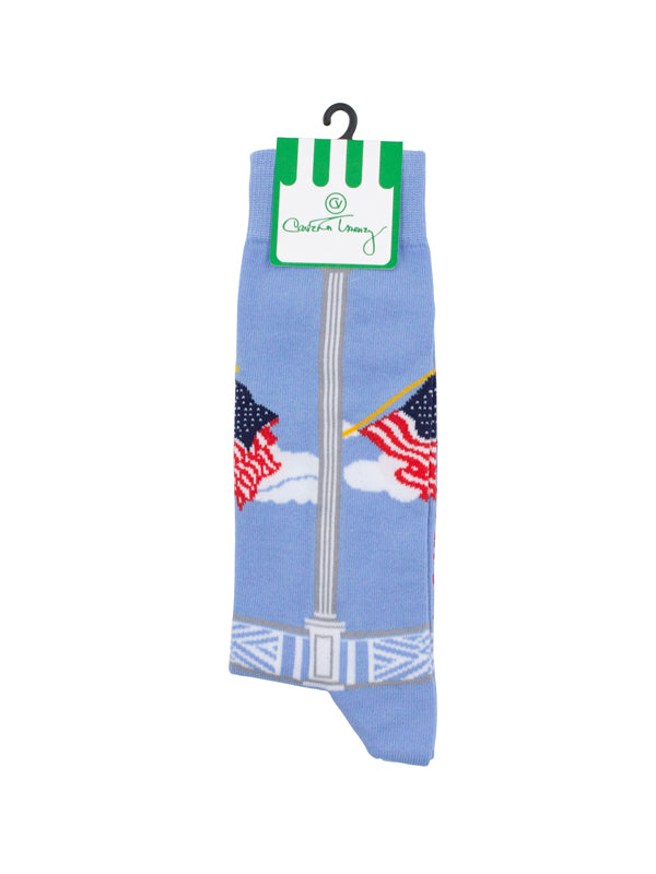 Men's American Flag Sock - Purchase Two Pairs and get Free Shipping
