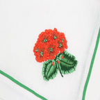 Dinner Napkin - Embroidered Geranium (Set of 4)