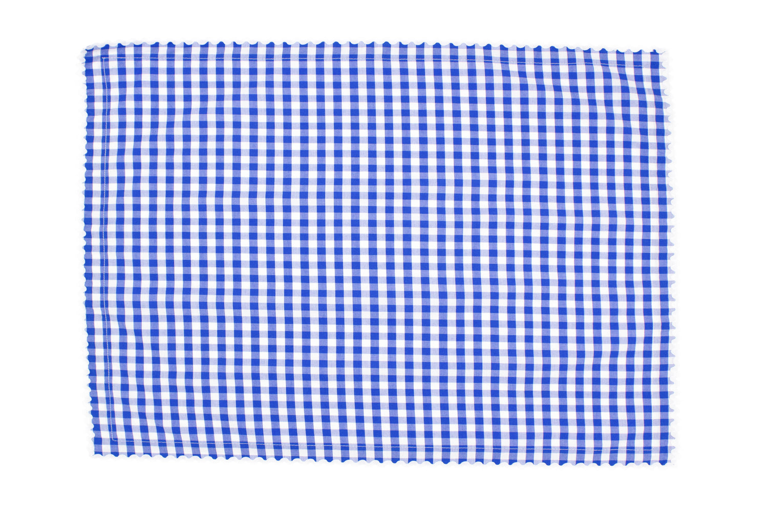Set of Four Gingham Dinner Napkins ~ Blue