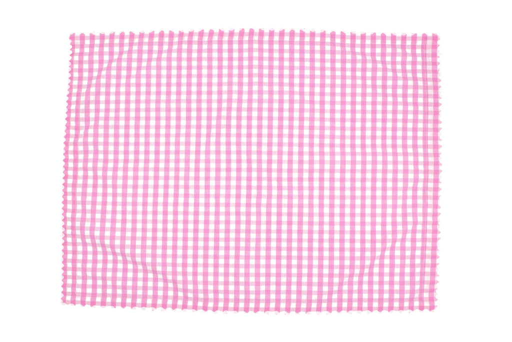 Set of Four Gingham Dinner Napkins ~ Pink