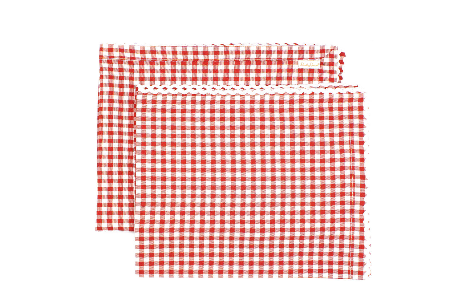 Set of Four Dinner Gingham Napkins ~ Red