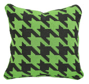 Houndstooth Green & Black Fabric