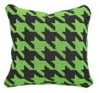 Houndstooth Green & Black Fabric