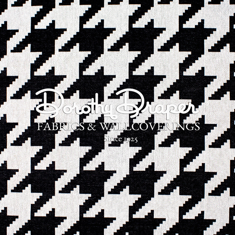 Houndstooth Black & White Fabric