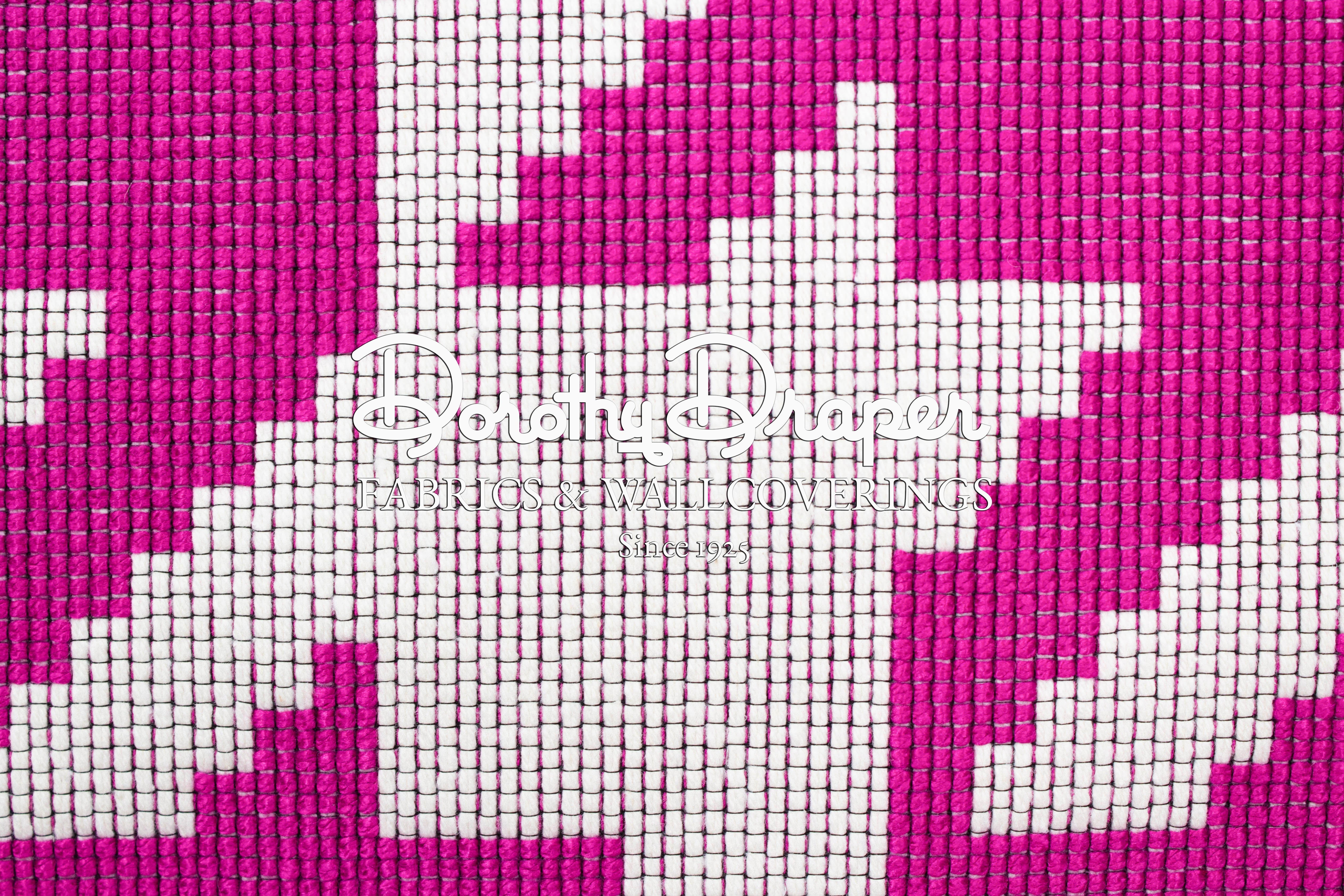 Houndstooth Pink & White Fabric