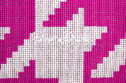 Houndstooth Pink & White Fabric