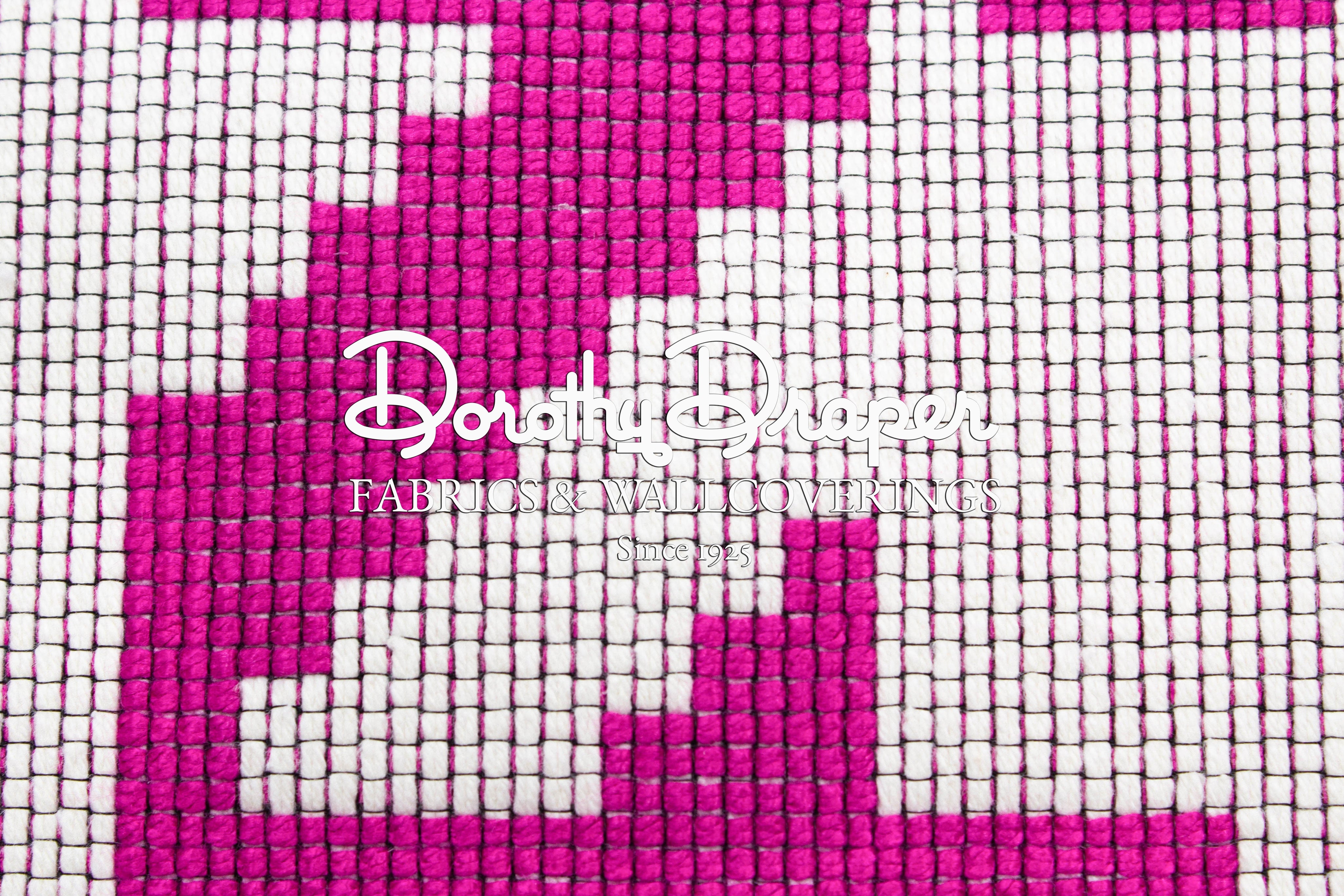 Houndstooth Pink & White Fabric