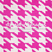 Houndstooth Pink & White Fabric