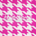 Houndstooth Pink & White Fabric