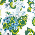 Lanai Geranium White Fabric