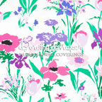 Les Fleures de Toulon Purple & White Fabric