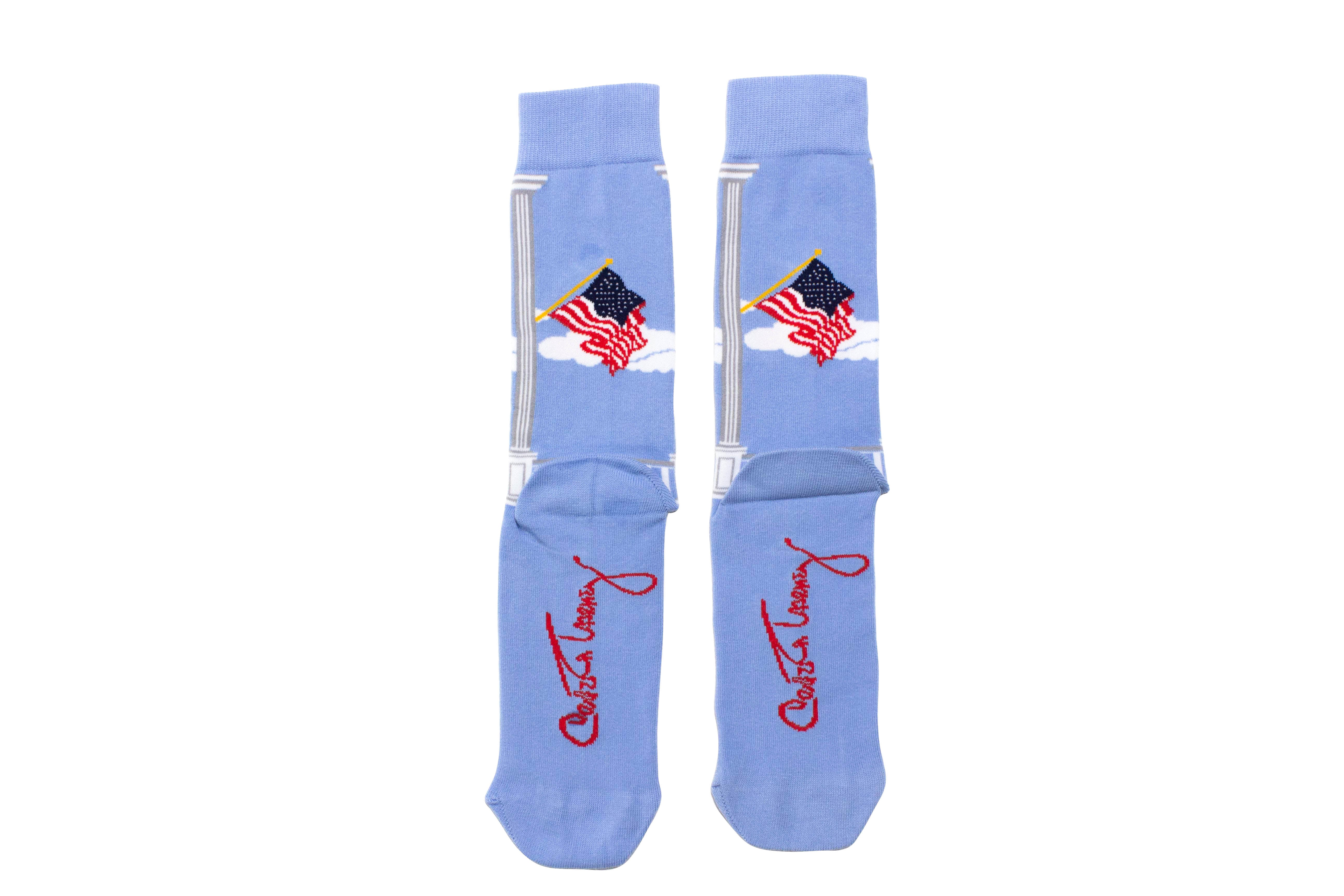 Men's American Flag Sock - Purchase Two Pairs and get Free Shipping
