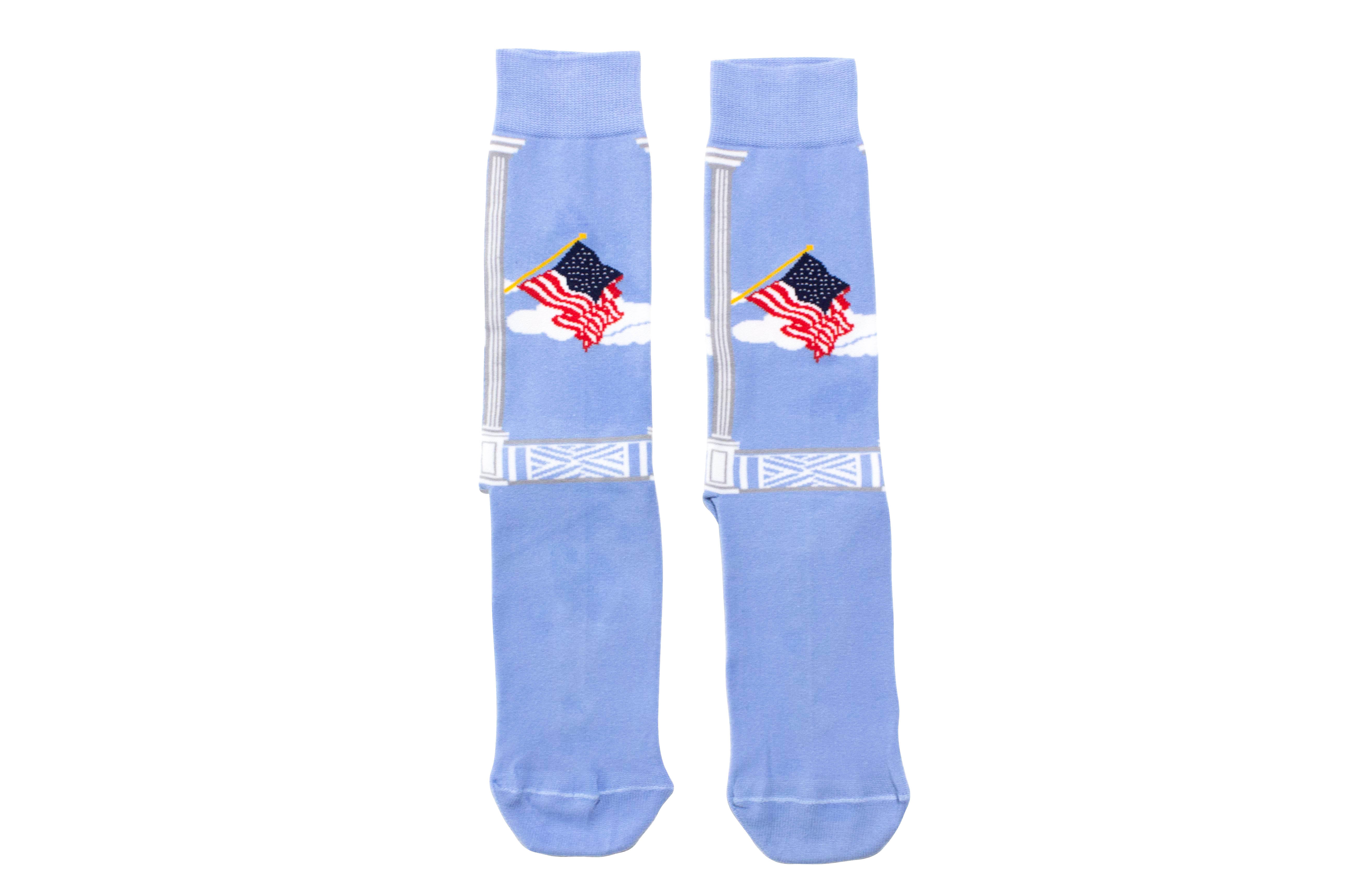 Men's American Flag Sock - Purchase Two Pairs and get Free Shipping
