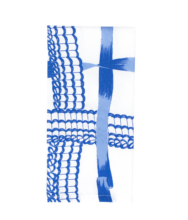 Set of Four Dinner Napkins - Nahant Ribbon Blues