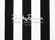 Outdoor Draper Stripe Black Fabric