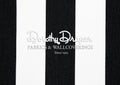 Outdoor Draper Stripe Black Fabric