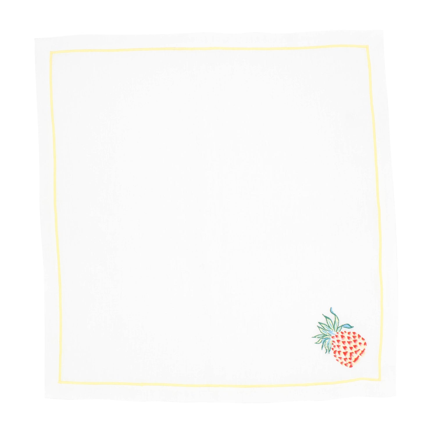 Dinner Napkin - Embroidered Pineapple (Set of 4)