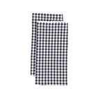 Set of Four Gingham Dinner Napkins ~ Black