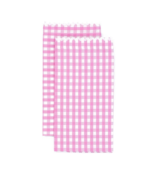 Set of Four Gingham Dinner Napkins ~ Pink