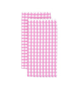 Set of Four Gingham Dinner Napkins ~ Pink