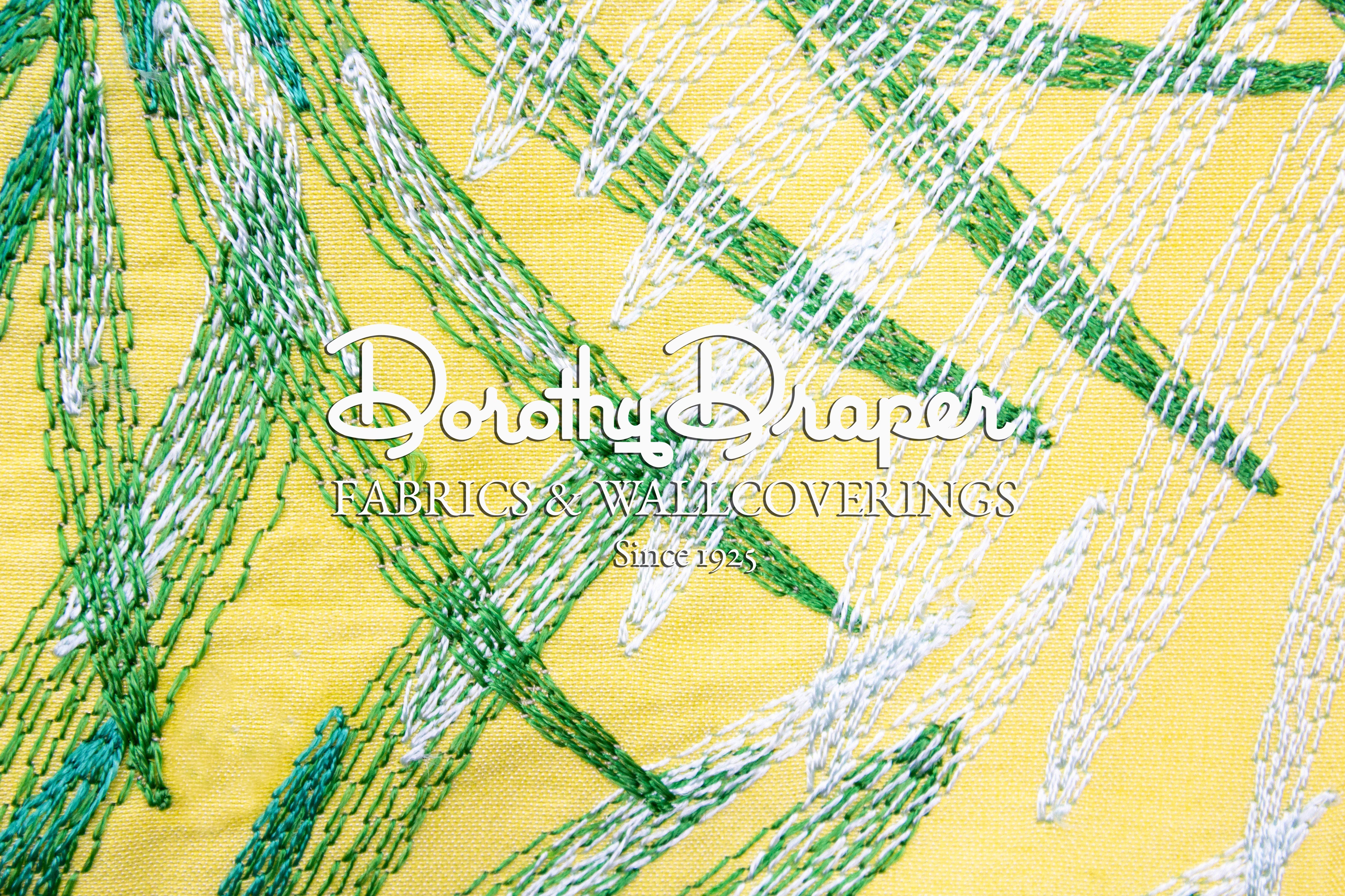 Robellini Silk Embroidered Yellow Fabric