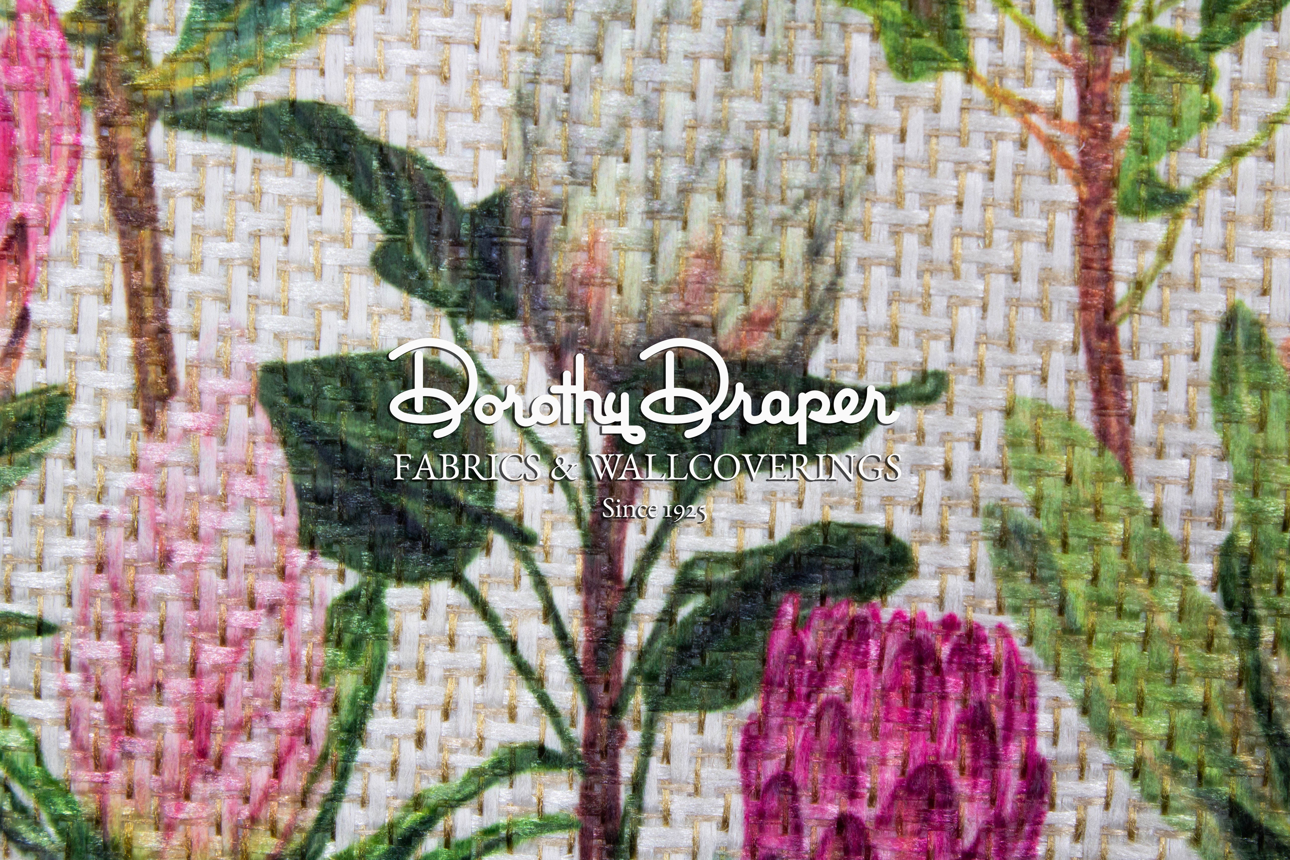 Scottish Field Fuchsia Woven Fabric