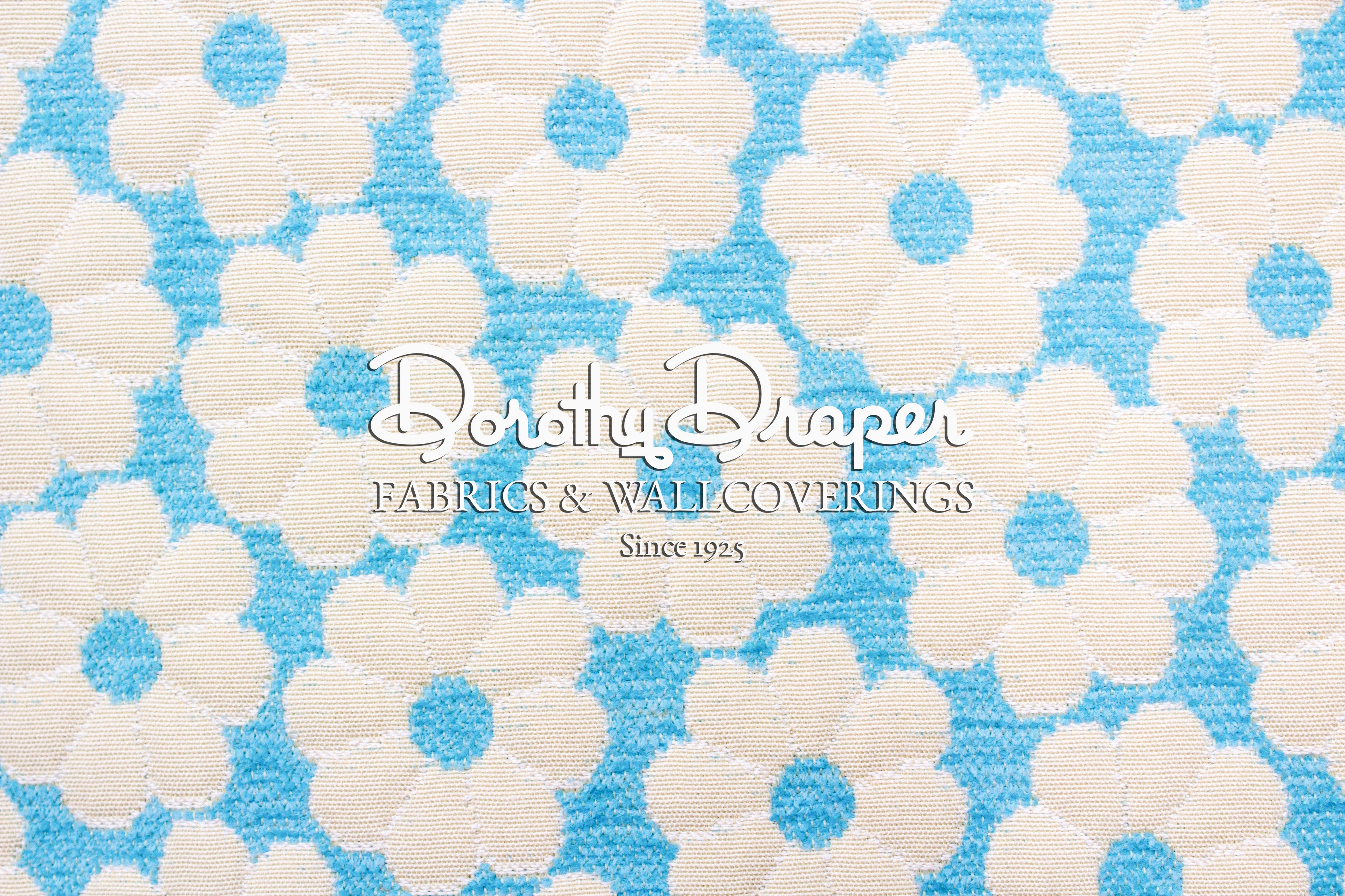 Summer Daisy Aqua Fabric