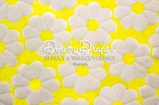 Summer Daisy Yellow Woven Fabric